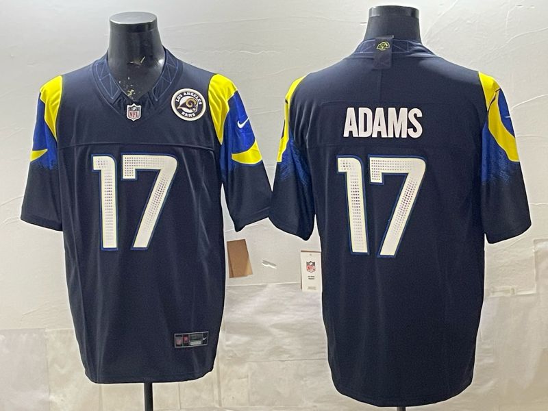 Men 2025 Los Angeles Rams #17 Adams Black 5th generation Throwback Nike Limited NFL Jersey 02->women mlb jersey->Women Jersey